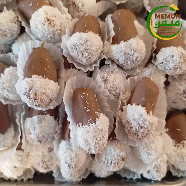 Chocolate Dates with Coconut Filling